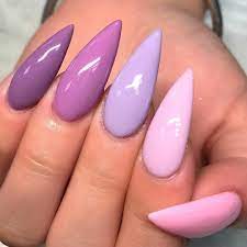 Stiletto Nails Spring Nails Lilac Nails Pink Nails Pastel Colors Acrylic Nails Lilac Nails Purple Stiletto Nails Purple Nails