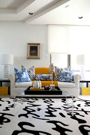 Our list about blue, black, white and yellow living rooms! Black White Office Modern Living Room Portland By Caitlin Wilson Design Houzz