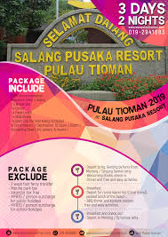 Pakej yang ditawarkan ialah 4h3m dan 5h4m. Pakej Percutian Homestay 3 Hari 2 Malam 4 Hari 3 Malam Ke Pulau Tioman Salang Pusaka Resort Tioman Island Percutian Pulau Tioman 2019 By Wan Pulau Tioman