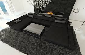 Jede menge platz bietet eine wohnlandschaft xxl mit ihrer besonders großen sitzfläche. Stoffsofa Wohnlandschaft Monza In Der U Form Mit Led Beleuchtung Kaufen Bei Pmr Handelsgesellschaft Mbh
