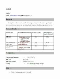 Fresher Resume Format Pdf Download For Experienced