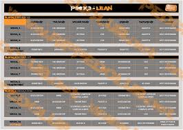 P90x3 Lean Calendar P90x3 Workout Workout Schedule Workout Calendar