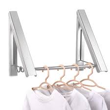 Clothesline can hold up to 44lbs of laundry. Quick Answers Laundry Clothes Hanger Aluminium Foldable Retractable Clothes Racks Waterproof Indoor Outdoor Wall Mounted Clothes Drying Rack Home Storage Organization Space Savers For Living Room Bathroom Home