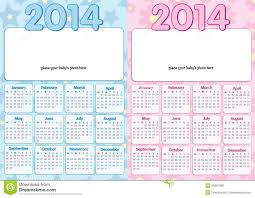 Baby Calendar 2014 In English Illustration 35667990 Megapixl