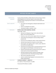 Referee Resume Samples And Templates By Online Resume Builders Medium
