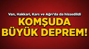 İstanbul valisi yerlikaya, deprem nedeniyle. Son Dakika Komsuda Deprem Turkiye De De Hissedildi