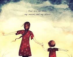 Mother And Son You Are My Moon And My Star Art Print Gift Etsy Art Print Gifts Star Art Artwork Gifts