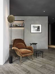stunning room in black and grey the brown caramel armchair looks amazing photo by wichmann bendtsen pho fredericia furniture interior design house interior