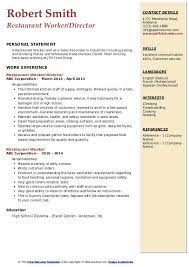 Once you download our resume/cv template. Restaurant Worker Resume Samples Qwikresume