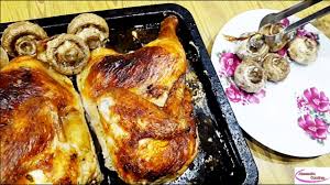 целая курица с картошкой в духовке рецепт с фото Celaya Sochnaya Kurica Zapechennaya V Duhovke S Gribami Youtube