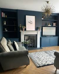 Oh Look Another Uk Home With A Deliciously Dark And Dramatic Color Palette Lounge Room Styling Blue Living Room Color Dark Living Rooms