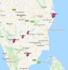 Kerala after installing the software, you can see the whole globe and start searching for kerala, tamilnadu and karnataka and go to the nearest places of your choices. Tamil Nadu Google My Maps