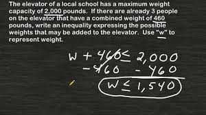 How to translate word problems into multistep inequalities? Writing An Inequality From A Word Problem Youtube