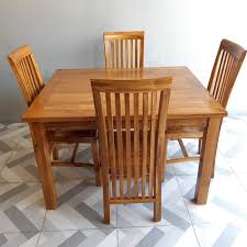 Cek aneka rekomendasi meja tamu kayu terlengkap & terbaik lainnya. Jual Set Meja Makan Isi 4 Kursi Minimalis Kayu Jati Kerajinan Jerapa Hiasan Kayu Hiasan Kayu