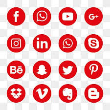 Red Social Media Icons Set Logo Symbol Logo Clipart Social Icons Logo Icons Png And Vector With Transparent Background For Free Download In 2020 Social Media Icons Social Icons Media Icon