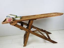 Easily installed within a closet or cabinet, the board is available whenever you need it and easily stashed away when not in use. Antique Rustic Solid Wood Folding Ironing Board 1900s For Sale At Pamono