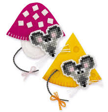 Cross Stitch Kit Magnets Mice Riolis Create It Yourself