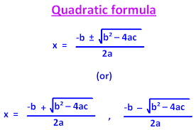 Solving Quadratic Equation By Using Quadratic Formula