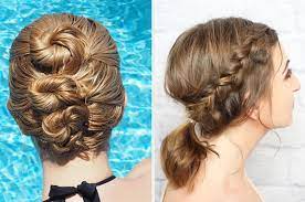 If you have shorter layers in the front, pinning a few sections back is cute and keeps you cool. 23 Easy Hairstyles To Keep You Cool All Summer Long