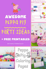 Coloring pages peppa pig coloring pdf happy birthday dinosaur. Peppa Pig Party Printables Fun Party Ideas