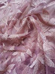Pink white flower embroidery lace fabric net fabric floral diy dress by the yard. Pink Trendy Net Sequence Work Fabric 2 5 Mtrs Pink Fabric Trendy Saree