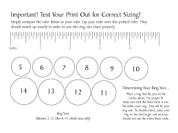 ring size chart print out ring size guide measure ring