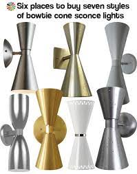 Six Places To Buy Beautiful Double Cone Bowtie Lights From 79 To 205 Retro Ren Modern Exterior Lighting Mid Century Lighting Mid Century Light Fixtures