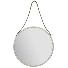 With an outside frame diameter of 30 inches, the sleek round shape and size of the kate and laurel hutton mirror is a beautiful addition to an understated room with an abundance of style and charm. 30 Round Metal Wall Mirror With Rustic Hanging Rope Walmart Com Mirror Wall Round Mirror With Rope Large Round Wall Mirror