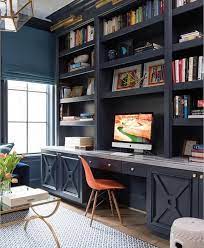 On the one hand, blue is thought of as a calming, peaceful color, and darker shades are also associated with intelligence and strength. 3 Best Colors For Home Offices And 23 Examples Digsdigs