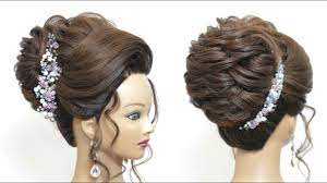 New Bridal Hairstyle Latest Wedding Updo High Hair Bun Tutorial Youtube Hair Bun Tutorial Long Hair Styles Wedding Hairstyles Tutorial