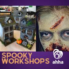 🦇🎃🕸️🕷️We have some SPOOKY events coming up this month at ahha Tulsa!  Haunted Birdhouses is the workshop so nice, we had to do it twice! We added  a second date: Fri, Oct