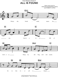 Easy way to learn popular piano songs for beginners. All Is Found From Frozen 2 Sheet Music For Beginners In A Minor Download Print Sku Mn0205387