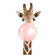 1,936 free photos of giraffe. Funny Animals Giraffe With Pink Gum Easy Paint By Numbers For Kids