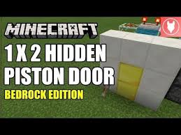 Minecraft Bedrock Hidden Piston Door Half Jeb Door Tutorial Xbox Mcpe Windows 10 Switch Youtube Minecraft Projects Bedrock Minecraft