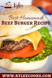The best beef burger recipe is full of flavour, low on fat, holds its shape well and oozes juice when you take a bite into it. Best Homemade Beef Burgers 5 Ingredients Kylee Cooks