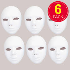 Baker Ross E1144 Ross Masken aus Plastik zum Basteln und Bemalen für Kinder  ideal zum Kindergeburtstag und Karneval