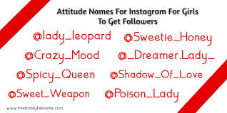 #1 pick a random one: 2567 Attitude Names For Instagram For Girls áˆ Get Followers