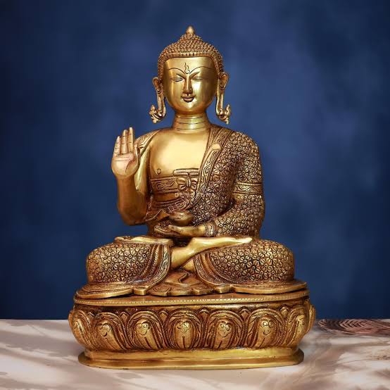 buy this Brass Buddha Idol 18 Inch Peaceful and Beautiful Decorative Statue - devsabha