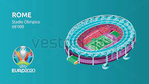 Uefa Euro 2020 Stadiums Rome Stadio Olimpico Football Soccer Stadium Vector Background Vestock Soccer Stadium Stadium Euro
