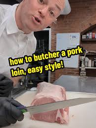 welcome to culinary school: how to butcher a pork loin #culinaryschool  #butcher #porkchops #ribs