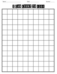 Blank 1 120 Chart 120 Chart Number Chart 1st Grade Math