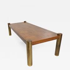 Vintage midcentury lane acclaim series coffee wood table usa 1960s surfboard. Lane Furniture Mid Century Modern Coffee Table By Lane Oak And Brass
