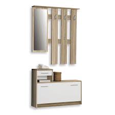Modernes kontrastdesign für den flur. Poco Garderobe Sonoma Eiche