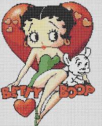 Cross Stitch Chart Betty Boop Hearts Flowerpower37 Uk