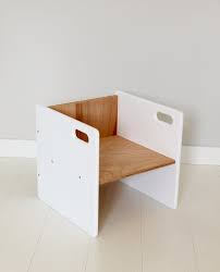 Montessori Cube Chair Etsy Meuble Enfant Cubes Contreplaque Bouleau