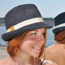 SALDIFOLK 58 cm Cappello Trilby in Lino con Tesa Corta Protezione Solare  Fascia Rimovibile Spiaggia Festival Resort Vacanza Aria Leggero Jazz BEIGE 