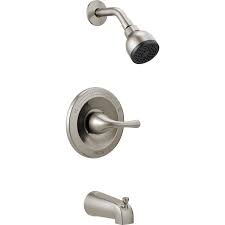 Delta Foundations Brushed Nickel 1 Handle Bathtub And Shower Faucet With Valve Shower Faucet Shower Faucet Repair Faucet Repair