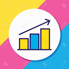 Vector Illustration Of Chart Icon Colored Line Beautiful Management
