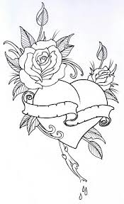 There are hearts with flowers and printable coloring pages hearts and flowers favorite. Roses With Heart Coloring Books Coloring Book Pages Heart Coloring Pages