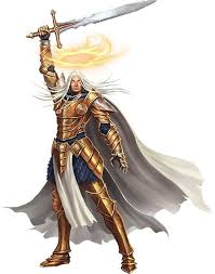 M Aasimar Paladin Plate Cloak Sword Knight Eskizy Personazhej Fentezi Arhangel